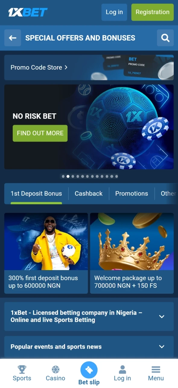 1xBet App Screenshot 3