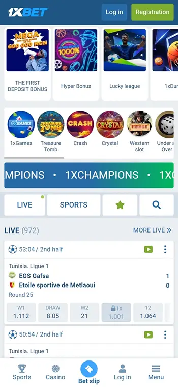 1xBet App Screenshot 1